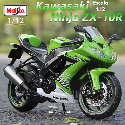 Miniatura Kawasaki Ninja ZX-10R 2010 Maisto 1:12 - 18 cm