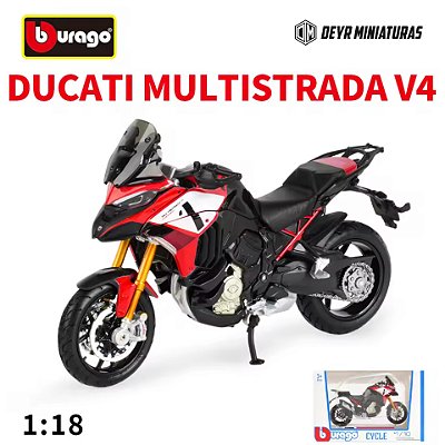 Miniatura Ducati Multistrada V4 Pikes Peak Bburago 1:18