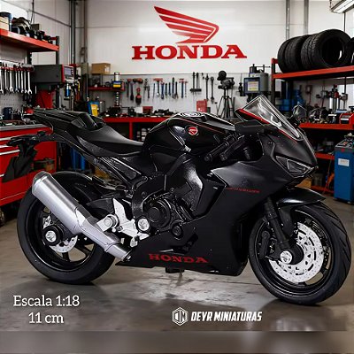 Miniatura Honda CBR 1000 RR Fireblade 2018 Preto Escala 1:18