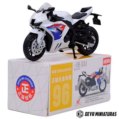 Miniatura Honda CBR 1000RR-R SP Fireblade Edição 30 Anos 2022 MSZ 1:18