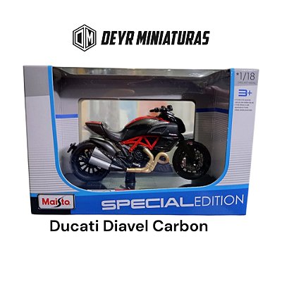 Miniatura Ducati Diavel Carbon 2011 Maisto Edição Especial 1:18