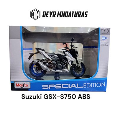 Miniatura Suzuki GSX-S 750 ABS 2019 Maisto Edição Especial 1:18