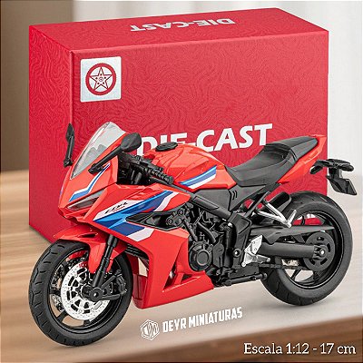 Miniatura Honda CBR 650R 2025 - Escala 1:12 - 17 cm + Embalagem Para Presente