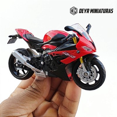 Miniatura BMW S 1000 RR Vermelha 2021 RMZ City 1:18