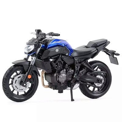 Miniatura Yamaha MT 07 2018 Azul Edição Especial Maisto 1:18