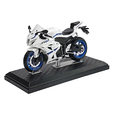 Miniatura Suzuki GSX-R 1000 2017 Branco Caipo 1:12 - 17 cm