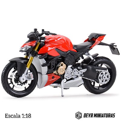 Miniatura Ducati Streetfighter V4 S Super Naked 2020 Maisto Edição Especial 1:18