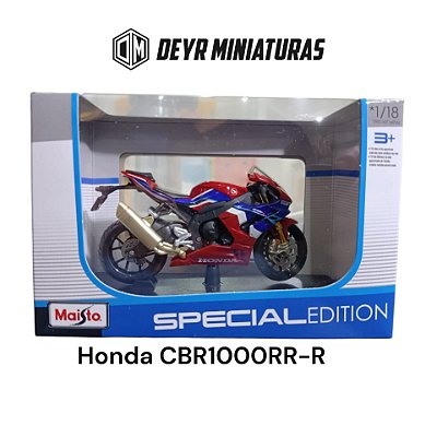 Miniatura Honda CBR 1000RR-R SP 2020 Maisto Edição Especial 1:18