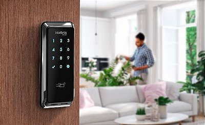 Fechadura digital de sobrepor FD 2000 Intelbras Acesso Por Senha + Tag