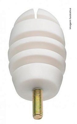 Pacote de isoladores Brancos com parafuso (PCTE C/100 PÇS)