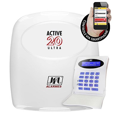 Central de Alarme Monitoravel Active 20 Ultra JFL V4 com teclado
