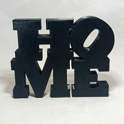 Letreiro Decorativo HOME – Placa Decorativa Moderna para Sala, Quarto e Hall de Entrada