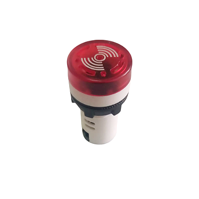 PLBM1V24-S -Sinaleiro LED Buzzer 24Vcc/Vca Vermelho 22mm Monobloco