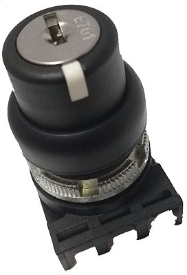 Chave Seletora com Chave de Segurança para Painel Elétrico | Ø22mm | 2 ou 3 Posições