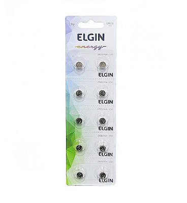 Bateria Pilha Botão LR626 / AG4 Alcalina -Blister 10 unidades 1.5v Blister Energy Elgin