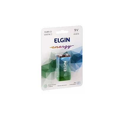 Bateria 9V Alcalina  6LR61 blister com 1 unidade Linha Energy - Elgin