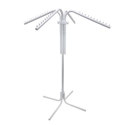 1 Arara Arvore Luxo Branca  para Chão - Regulável - Desmontável - Extra Reforçada - com Regulagem de Altura das hastes  (1,15 m até 1,7 m) + Pés e Braços Reguláveis - Pronta entrega