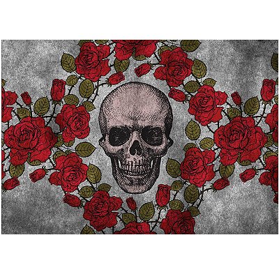 Jogo Americano Skull Roses - 02 Peças