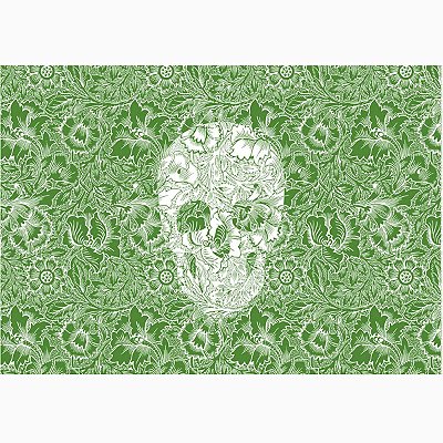 Jogo Americano Skull Green - 02 Peças