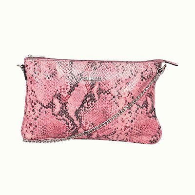 Bolsa Clutch Transversal em Couro Griffazzi Pink