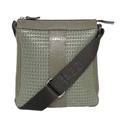 Bolsa de Couro Griffazzi Verde Militar