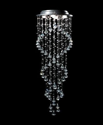 Plafon Sobrepor Redondo Inox Cromado Cristal Transparente Asfour DNA Ø40 DNA GU10 Rd-005-dna Hall e Salas