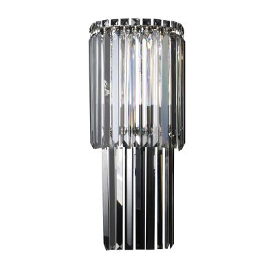 Arandela Charm Vertical Cristal Transparente 60x25cm Bella Iluminação 3 G9 Halopin Bivolt HU5019 Corredores e Salas