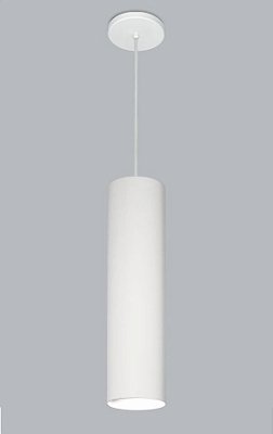 Pendente Ducto GG Vertical Tubular Metal Branco 60x11cm Usina Design 1x E27 Bivolt 16256-60 Balcões e Cozinhas