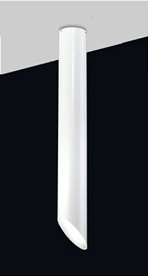 Plafon Tubo Branco Redondo Vertical Metal 59x7,6cm Old Artisan 1x PAR20 Bivolt EMB-4995 Balcões e Cozinhas