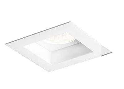 Spot Flat LED Embutido Quadrado Metal Branco 15,5x15cm Newline 1x E27 PAR30 75W IN65107BT Salas e Quartos