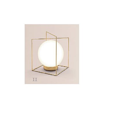 Abajur LUMINÁRIA DE MESA Klaxon CÂMPANULA Il Aramado Esfera Bola de Vidro Moderna 13,5 cm x 17,5 cm x 12 cm