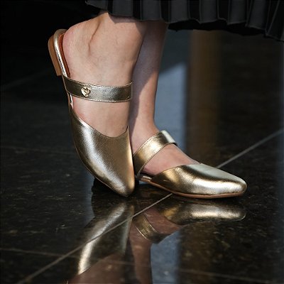Mule em Couro Vivian Dourado