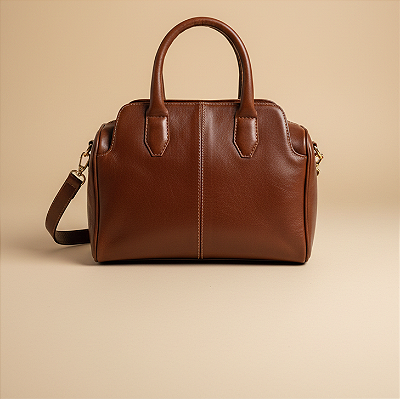 Bolsa Valentina em Couro Legítimo – Marrom
