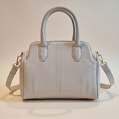 Bolsa Valentina em Couro Legítimo – Off White