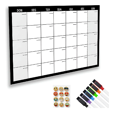 Quadro Planejamento Mensal/Semanal - BRANCO