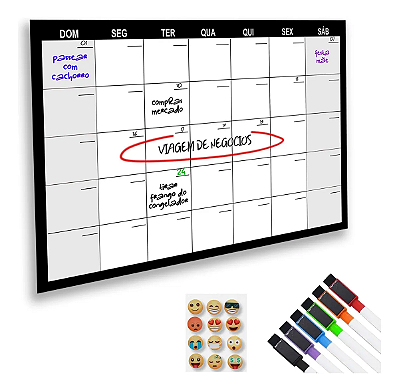 Quadro Planejamento Mensal/Semanal - BRANCO