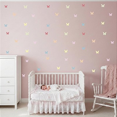 Adesivo de Parede Borboletas Coloridas