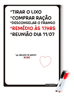 Imã Lousa Para Geladeira - Lousa Lisa 20X30