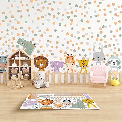 Adesivo De Parede Infantil Safari