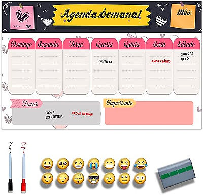 Quadro Agenda Semanal - Agenda Semanal