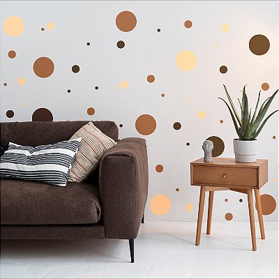 Adesivo De Parede Bolinhas - 200 Und. Cores Variadas.