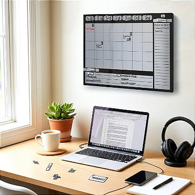 Quadro Planejamento Mensal - Planejador Semanal Interativo