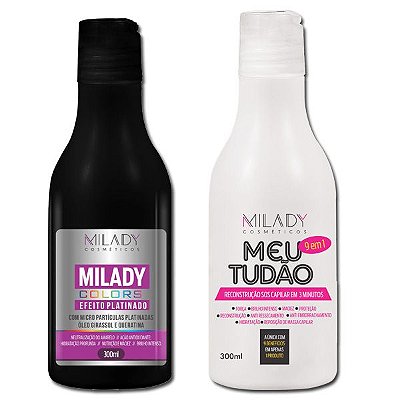 Kit Matizador + Anti Emborrachamento Profissional Milady Cosméticos