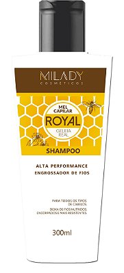 Shampoo Royal Mel Capilar Geléia Real 300ml Milady Cosméticos