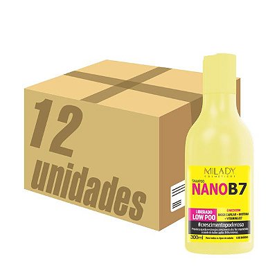 Caixa 12 unidades - Shampoo NanoB7 Milady Cosméticos