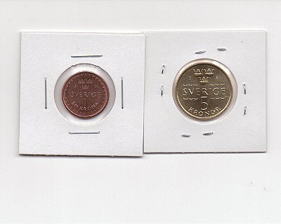 2 moedas da Suécia - 2016