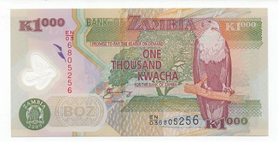 Cédula da Zâmbia - 100 Kwacha