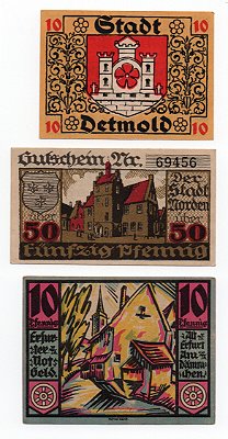 3 Cédulas de Notgeld - Alemanha - lote 2