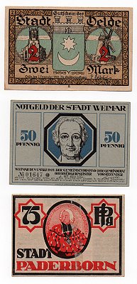 3 Cédulas de Notgeld - Alemanha - lote 4