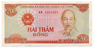 Cédula do Vietnã - 200 dong